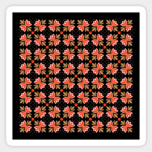 Spring flowers and leaves pattern, version 6 Sticker